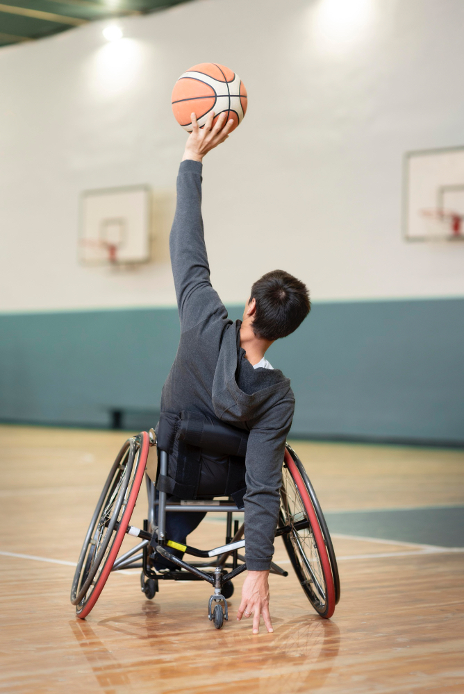 full-shot-man-wheelchair-basketball-court